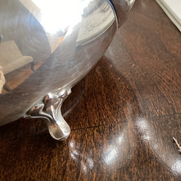 Antique Hot Water Pot Hand Etching In Shield Design - Picture 2 of 7